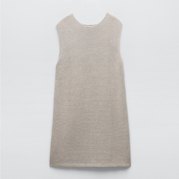 Zara Dresses & Skirts - NWOT-Zara Metallic Thread Dress